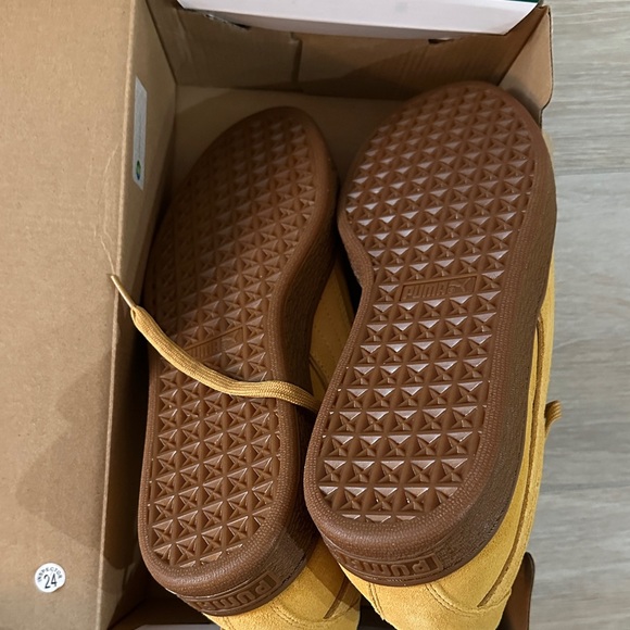 Puma Men's Mustard Suede Sneakers - Picture 3 of 5